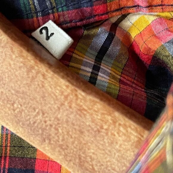 MAISON Scotch & Soda plaid Western Shirt pearl snap size 2 - Picture 5 of 10
